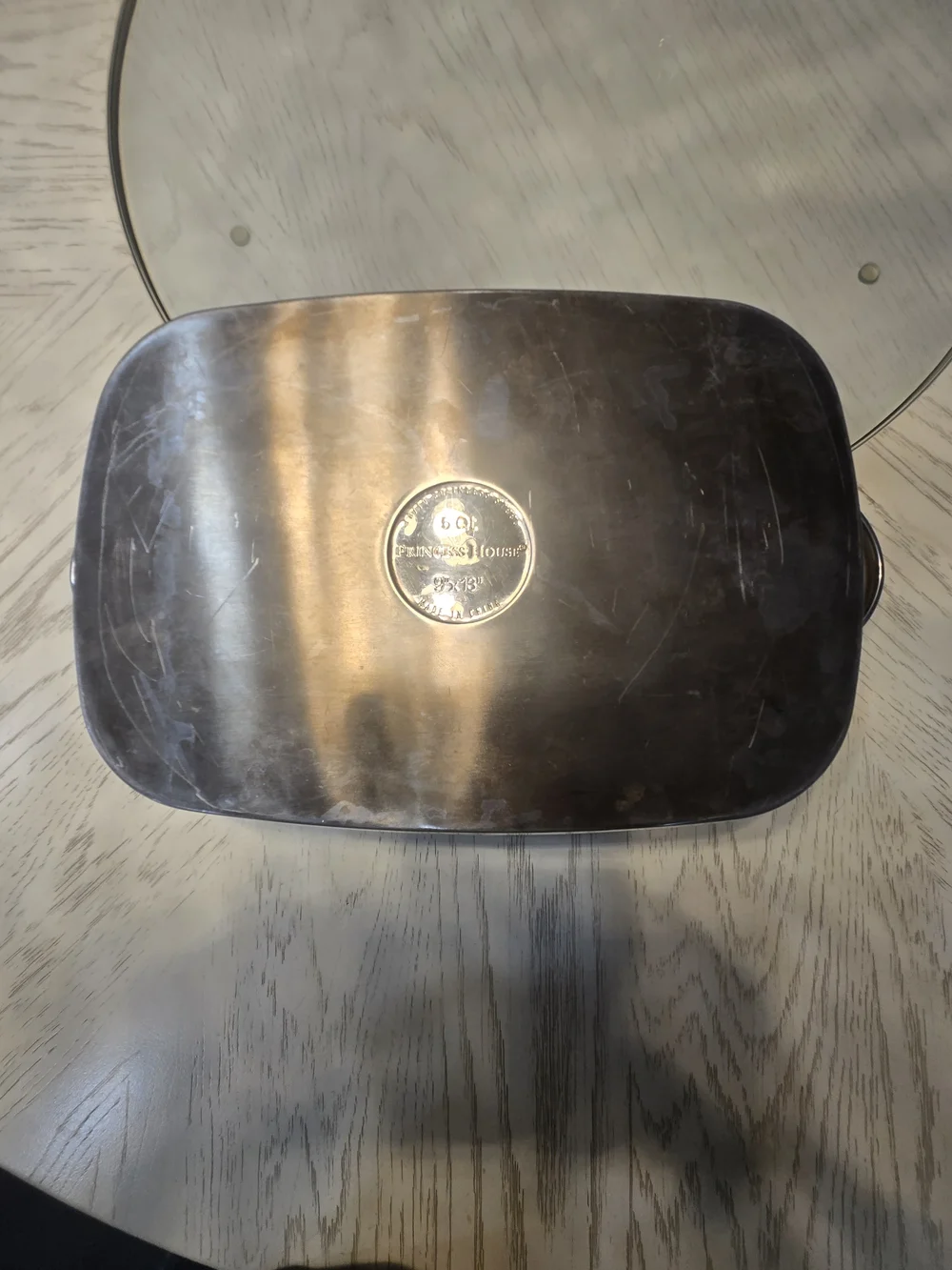 Princess House Stainless Steel Covered Roaster in Silver